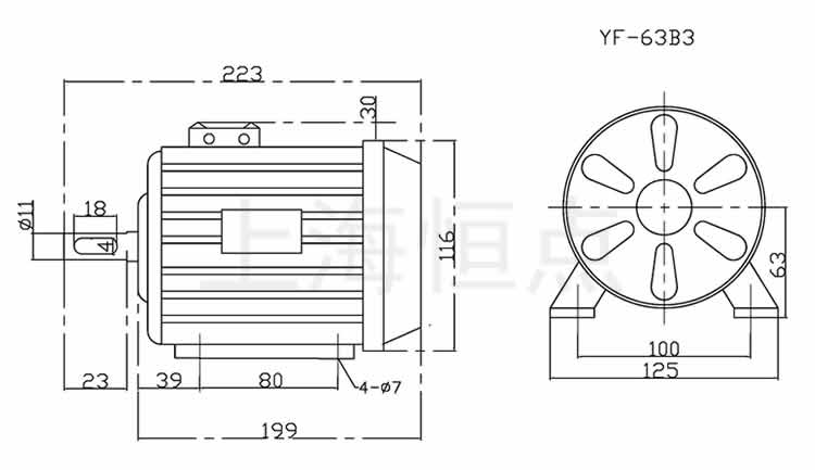 YF63-B3 Y0.18KW-4P늙C(j)ߴD